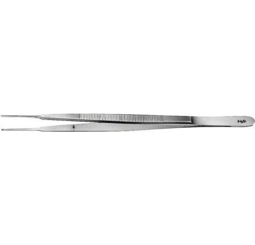 GERALD TISSUE FORCEPS CURVED 1X2T. 175MM