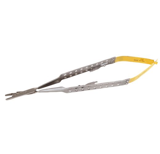 Microsurgery needle holder with suture cutter, Laschal