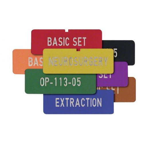 IDENTIFICATION LABELS WITH UP TO 13 LETTERS OF TEXT GREEN