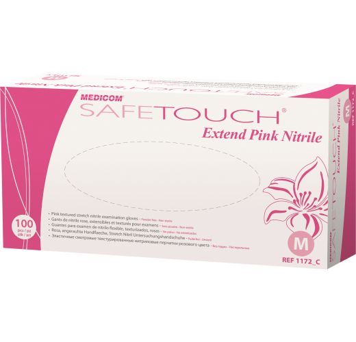 Guante de nitrilo rosa Safetouch c/100 