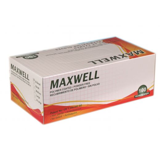 SANHIGIA Maxwell powder-free latex gloves, Extra large, pack of 100
