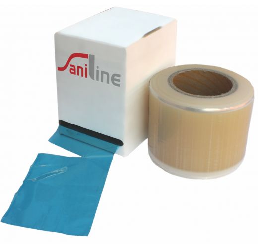 Roll of Self-Adhesive Protective Film Blue, Saniline